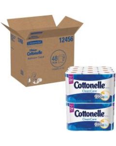 Kimberly-Clark Cottonelle Ultra Soft 1-Ply Toilet Paper, 12 Rolls Per Pack, Pack Of 4 Packs