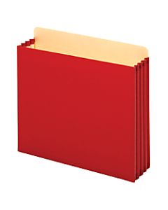Globe-Weis Letter Recycled File Pocket - 8 1/2in x 11in - 875 Sheet Capacity - 3 1/2in Expansion - Tyvek - Red - 30% - 10 / Box
