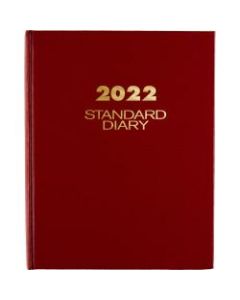 AT-A-GLANCE Standard Daily Diary, 7-1/2in x 9-1/2in, Red, January To December 2022, SD37413