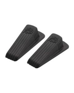 Master Caster Big Foot Doorstops, 1-1/4inH x 2inW x 4-3/4inD, Brown, Pack Of 2