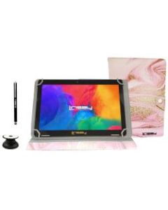 Linsay F10IPS Tablet, 10.1in Screen, 2GB Memory, 32GB Storage, Android 10, Pink Glaze Marble