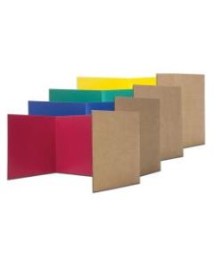 Flipside Products Corrugated Privacy Shield, 18in x 48in, Assorted Colors, Pack Of 24
