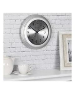 FirsTime & Co. Sleek Round Wall Clock, Steel