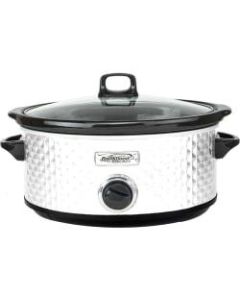 Brentwood Select SC-157W 7 Quart Slow Cooker, White - 270 W1.75 gal - White, Black