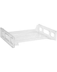 Business Source Side-loading Stackable Letter Trays - Desktop - Stackable - Clear - 1 Each