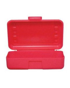 Romanoff Products Pencil Boxes, 8 1/2inH x 5 1/2inW x 2 1/2inD, Red, Pack Of 12