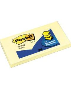 Post-it Pop-up Dispenser Notes, 3in x 5in, Canary Yellow, 100-Sheet Pad