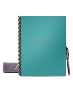 Rocketbook Core Smart Reusable Notebook - Teal - Letter Size Eco-Friendly Notebook (8.5in x 11in) - 32 Lined Pages - Includes 1 Pen and Microfiber Cloth