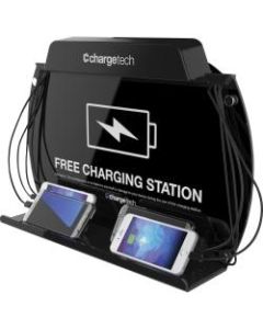 ChargeTech Wall/Tabletop Charging Station, 13in x 19in 2-1/2in, Black, CRGCT300061