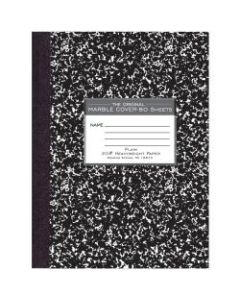 Roaring Spring Signature Collection Unruled Oversized Hard Cover Composition Book, 10.25in x 7.88in 80 Sheets, Black Marble