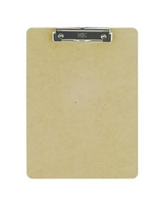OIC Low-profile Clipboard - 1in Clip Capacity - 9in x 12 1/2in - Low-profile - Hardboard - Brown - 1 Each