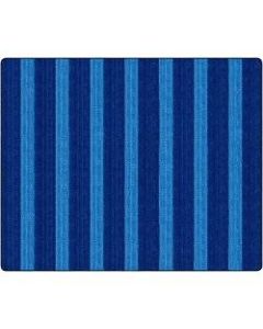 Flagship Carpets Basketweave Stripes Classroom Rug, 10 1/2ft x 13 3/16ft, Blue