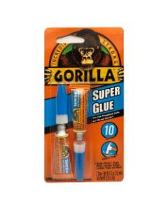 Gorilla Super Glue, 0.11 Oz Tubes, Pack Of 2 Tubes