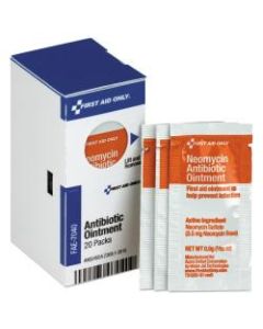 First Aid Only Antibiotic Ointment Refill For SmartCompliance General Business Cabinets, 0.03 Oz, Box Of 20 Packets