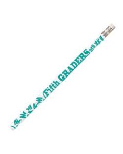 Musgrave Pencil Co. Motivational Pencils, 2.11 mm, #2 Lead, 5th Graders Are #1, Light Blue/White, Pack Of 144