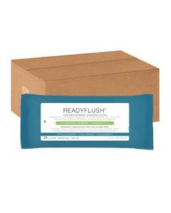 ReadyFlush Flushable Wipes, Scented, 8in x 12in, White, 24 Wipes Per Pack, Case Of 24 Packs