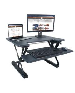 Victor High Rise DCX710 Height-Adjustable Standing Desk Riser, 31in, Gray/Black
