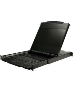 StarTech.com 17in HD Rackmount KVM Console - Dual Rail - DVI & VGA Support - Rackmount LCD Monitor - Cables and Mounting Brackets Included - 1 Front USB Port - Dual rail rackmount KVM console also gives you easy visibility to your system
