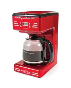 Nostalgia RCOF12 Retro 12-Cup Programmable Coffee Maker, Red