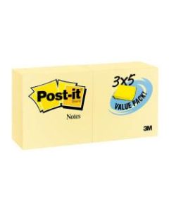 Post-it Notes, 3in x 5in, Canary Yellow, Pack Of 24 Pads