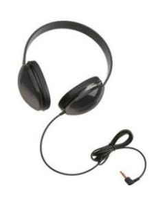 Califone Listening First Childrens Lightweight Stereo Headphones Black - Stereo - Black - Mini-phone (3.5mm) - Wired - 25 Ohm - 20 Hz 20 kHz - Over-the-head - Binaural - Circumaural - 5.50 ft Cable