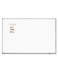 Quartet Porcelain Magnetic Dry-Erase Whiteboard, 48in x 144in, Aluminum Frame With Silver Finish