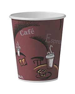 Solo Paper Hot Cups, 10 Oz., Maroon, Carton Of 300