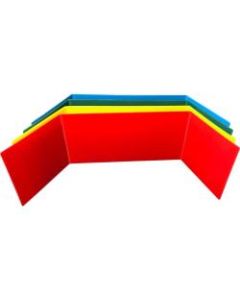 Flipside Tri-fold StudyCarrel - 12in Height x 48in Width - Assorted - Plastic