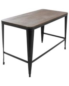 Lumisource Pia Industrial Desk, Espresso/Black