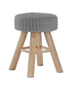 Monarch Specialties Shelly Ottoman, Gray/Natural