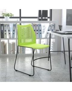 Flash Furniture HERCULES Series Sled-Base Stack Chair With Air-Vent Back, Green