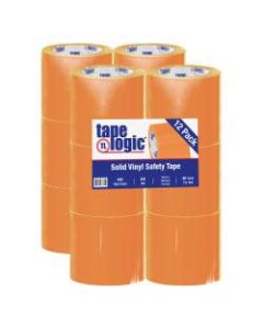 BOX Packaging Solid Vinyl Safety Tape, 3in Core, 4in x 36 Yd., Orange, Case Of 12