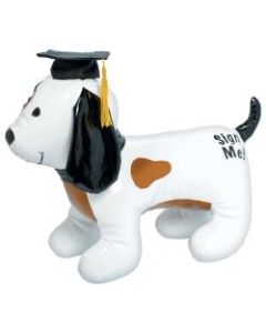 Amscan Graduation Autograph Dog, 12inH x 7-1/2inW x 14inD, White