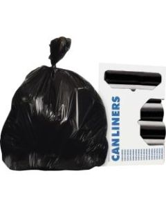 Heritage Accufit Can Liners, 55 Gallon, 0.9 Mil, Black, Box Of 50