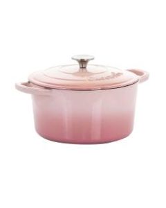 Crock-Pot Artisan 2-Piece Enameled Cast Iron Dutch Oven, 5 Quarts, Blush Pink