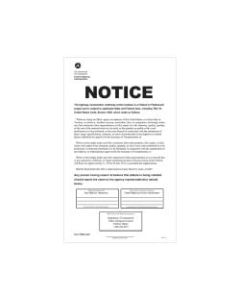 ComplyRight Federal Contractor Posters, D.O.T. Federal Highway Construction, English, 8 1/2in x 14in