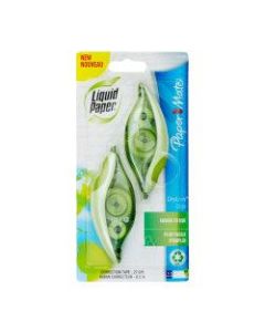Paper Mate Liquid Paper DryLine Grip 60% Recycled Correction Tape, 1 Line x 335in, Pack Of 2