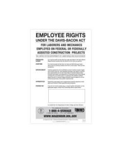 ComplyRight Federal Contractor Posters, Davis-Bacon Act, English, 11in x 17in