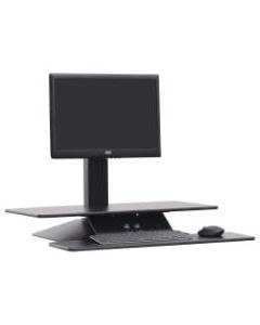 Lorell E-Motion Electric Sit-To-Stand Desk Riser, Black