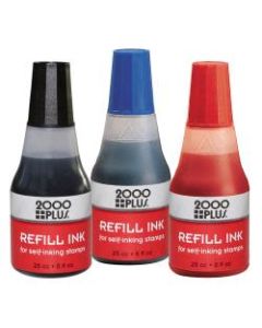 2000 PLUS Self-Inking Stamp Refill Ink, 1 Oz, Red