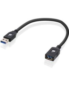IOGEAR USB 3.0 Extension Cable Male to Female 12 Inch - 1 ft USB Data Transfer Cable for Hub, Docking Station, MAC, PC, Keyboard, Mouse - First End: 1 x Type A Male USB - Second End: 1 x Type A Female USB - 5 Gbit/s - Extension Cable - Black - 1
