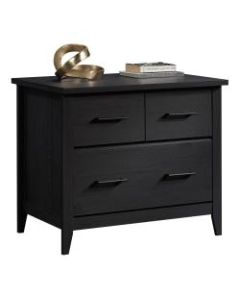Sauder Summit Station 34inW Lateral 1-Drawer File Cabinet, Raven Oak