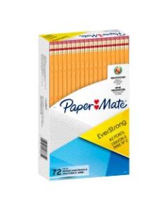 Paper Mate Everstrong Break-Resistant Pencils, #2, HB, Box Of 72 Unsharpened Pencils