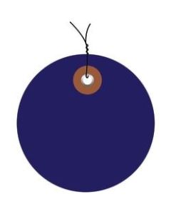 Office Depot Brand Plastic Circle Tags, 3in, Blue, Pack Of 100
