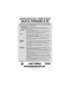 ComplyRight Federal Specialty Posters, Employee Rights Under The H-2B Program, Spanish, 11in x 17in