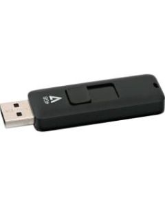 V7 4GB USB 2.0 Flash Drive - With Retractable USB connector - 4 GB - USB 2.0 - Black - 5 Year Warranty