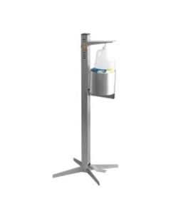 Control Group Shield Industrial Pedal-Activated Hand Sanitizer Stand, 40-1/2inH x 14-3/4inW x 6-3/4inD, Steel Gray