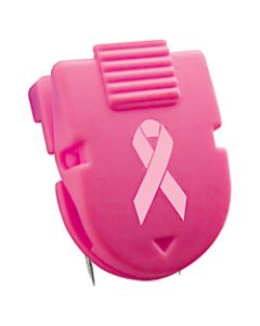Advantus Panel Wall Clips, Breast Cancer, Pink, Pack Of 10