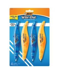 BIC Wite-Out Exact Liner Correction Tape, 1/5in Line Coverage, 236in, Pack Of 4