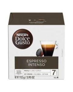 Nescafe Dolce Gusto Single-Serve Coffee Pods, Espresso Intenso, Carton Of 16